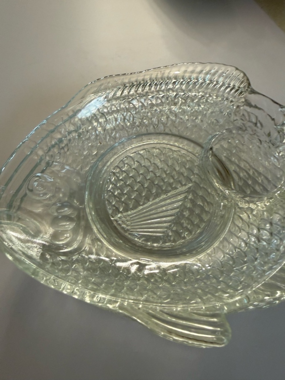 Vintage Arcoroc French Appetizer/Snack/Sushi Clear Plates. Set of 4. Excellent!